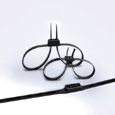 Handcuffed nylon cable ties